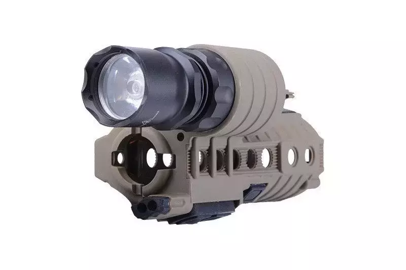 Front grip with the M500A flashlight for the M4 type replicas - tan