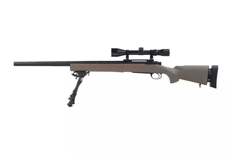 SW-04 Sniper Rifle Replica with Scope and Bipod - Tan