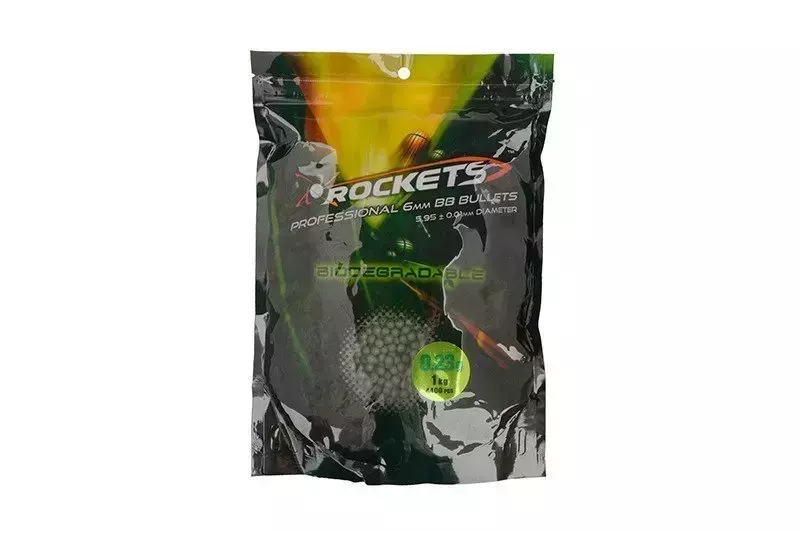 BBs biodegradable 0.23g Rockets Professional 4300 pcs - Green