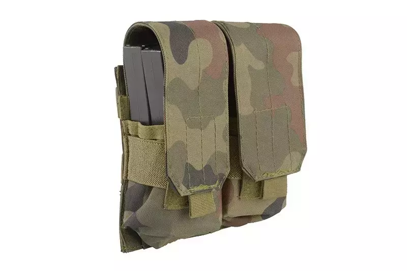 WOODLAND CAMO MILITARY MOLLE DOUBLE MAG POUCH MAGAZINE POUCH GC 