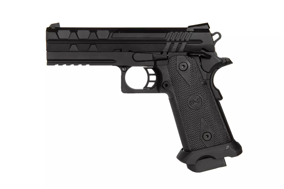 TARTARUS MK I 4.3" Green Gas Pistol Replica - Black