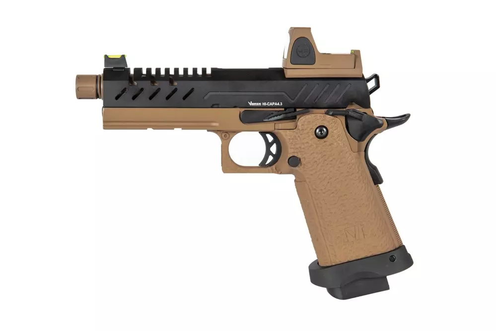 Vorsk Hi-Capa 4.3 BDS Pistol Replica - Black/Tan