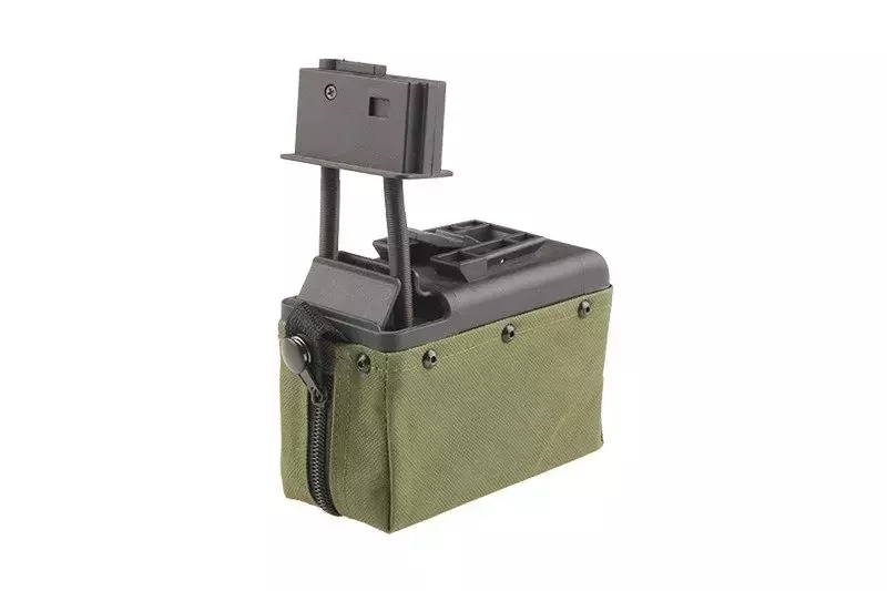 Chargeur boîte de 1500 billes pour répliques type M249 - vert ranger 