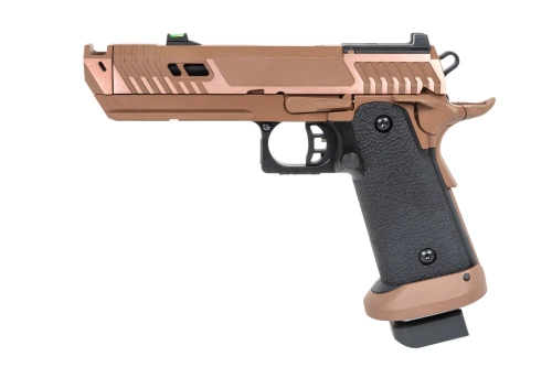 Pistolet ASG SRC Sahara Viper DUAL POWER z walizką transportową i magazynkiem green gas Flat Dark Earth