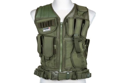 Kamizelka taktyczna Cybergun Swiss Arms Tactical BT-4 Oliwkowa
