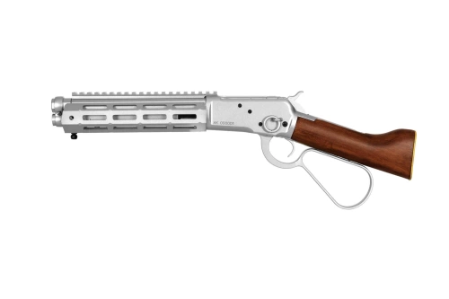 Airsoft pušky 1873R (pravé dřevo) - stříbro