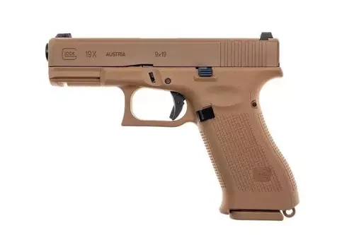 Replika pistole GBB Glock 19X Green Gas - Coyote