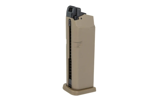 Zelený plynový zásobník na 20 nábojů East Crane pro repliky Glock 19 MA016 Flat Dark Earth