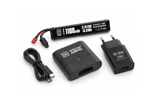 Zestaw ładowarka 10W Specna Arms EASY NANO CHARGER z akumulatorem Li-Po 1100 mAh 25C 11.1V T-Deans G-Tech