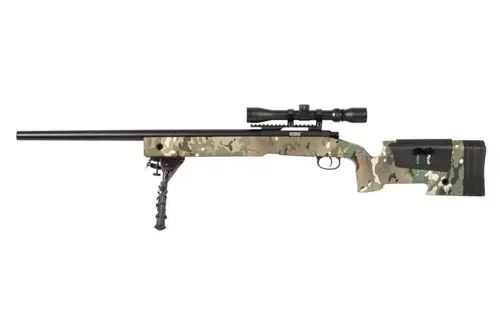 Fusil de airsoft escopeta selectora SA-S02 CORE™ de alta velocidad con visor y bípode - MC
