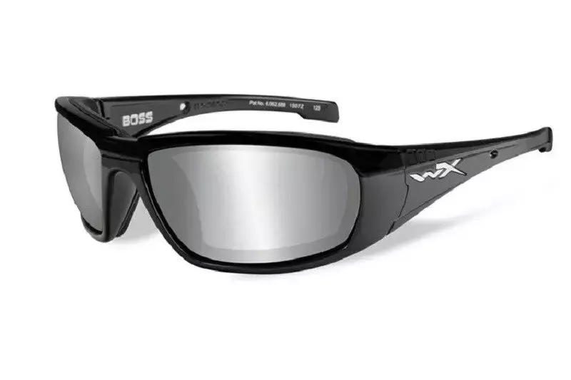 Okulary Wiley X® BOSS Grey Silver Flash Gloss Black Frame