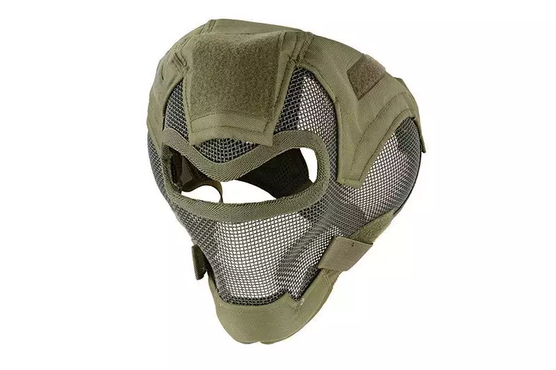 Pełna maska stalowa V7 - olive