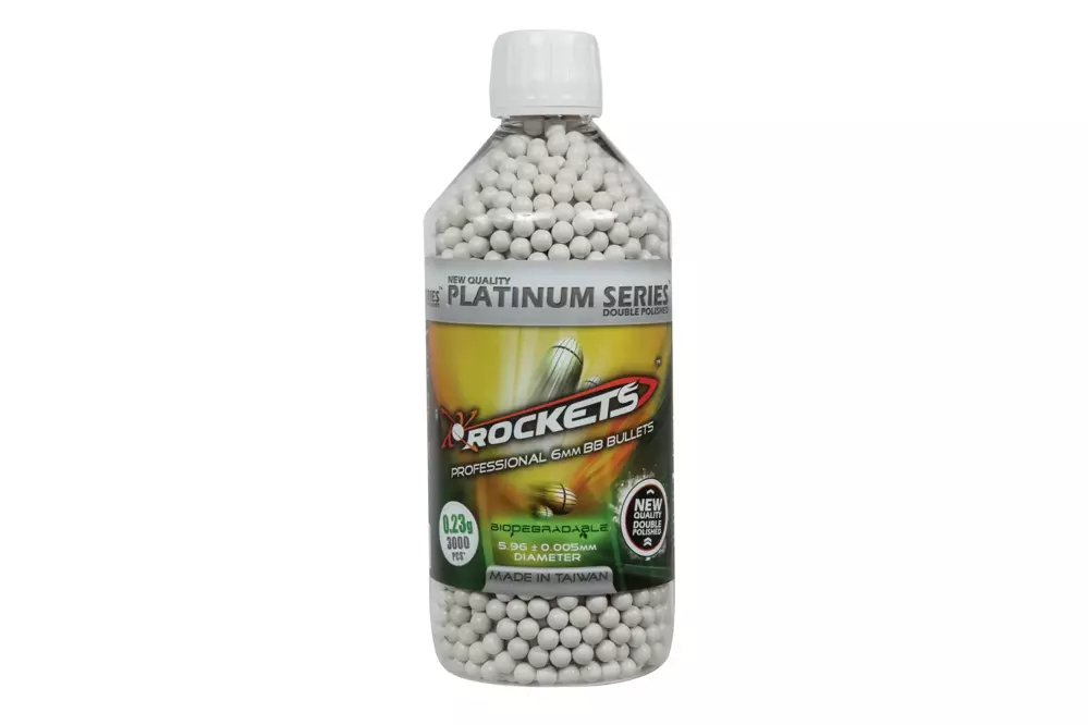 Bolas biodegradables 0.23g Rockets Platinum 3000 uds